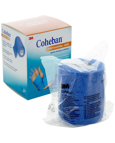 Bandes cohésives Coheban 3M bleu contention élastique | Socimed