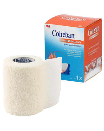 Bandes cohésives Coheban 3M blanc maintien pansements | Socimed
