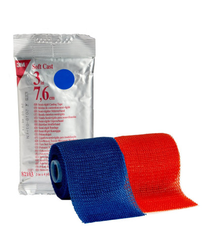 Bande de résine Soft Cast 3M 7,6 cm couleurs souple flexible | Socimed