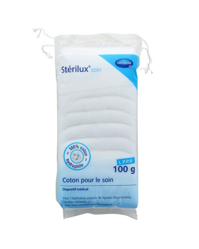 Coton hydrophile supérieur Stérilux Hartmann 100g pur coton | Socimed