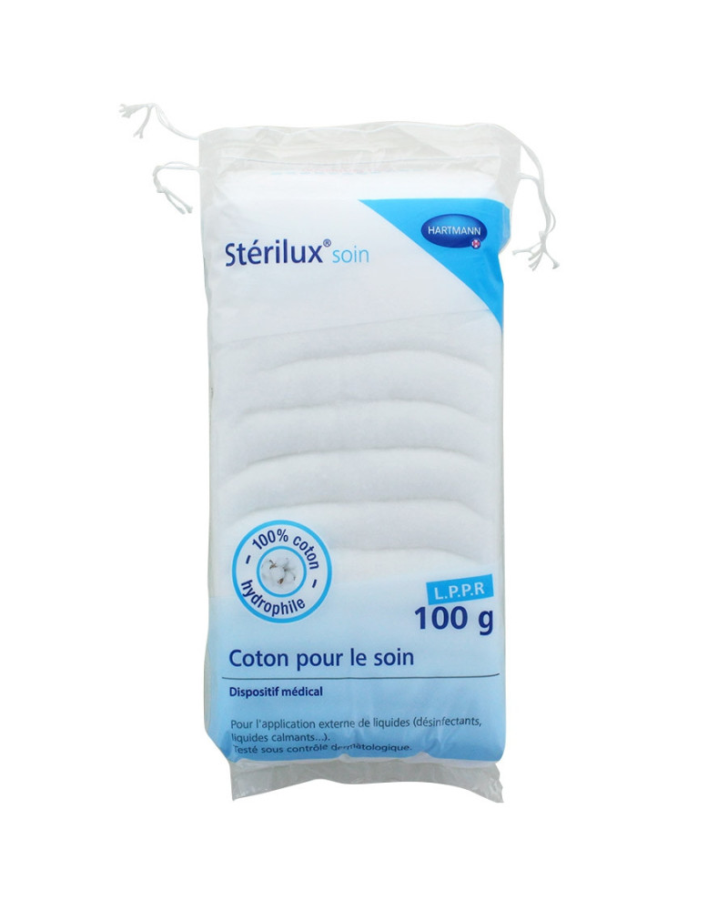 Coton hydrophile supérieur Stérilux Hartmann 100g pur coton | Socimed
