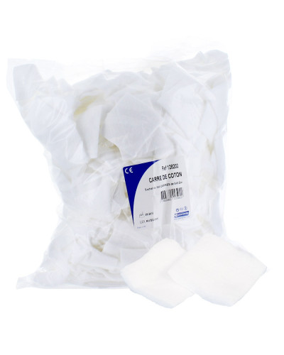 Carrés de coton Euromedis sachet 500 5x5 cm | Socimed
