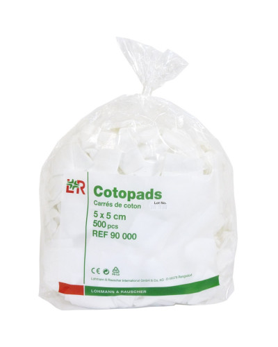 Carrés et rectangles de coton Cotopad Lohmann Rauscher | Socimed
