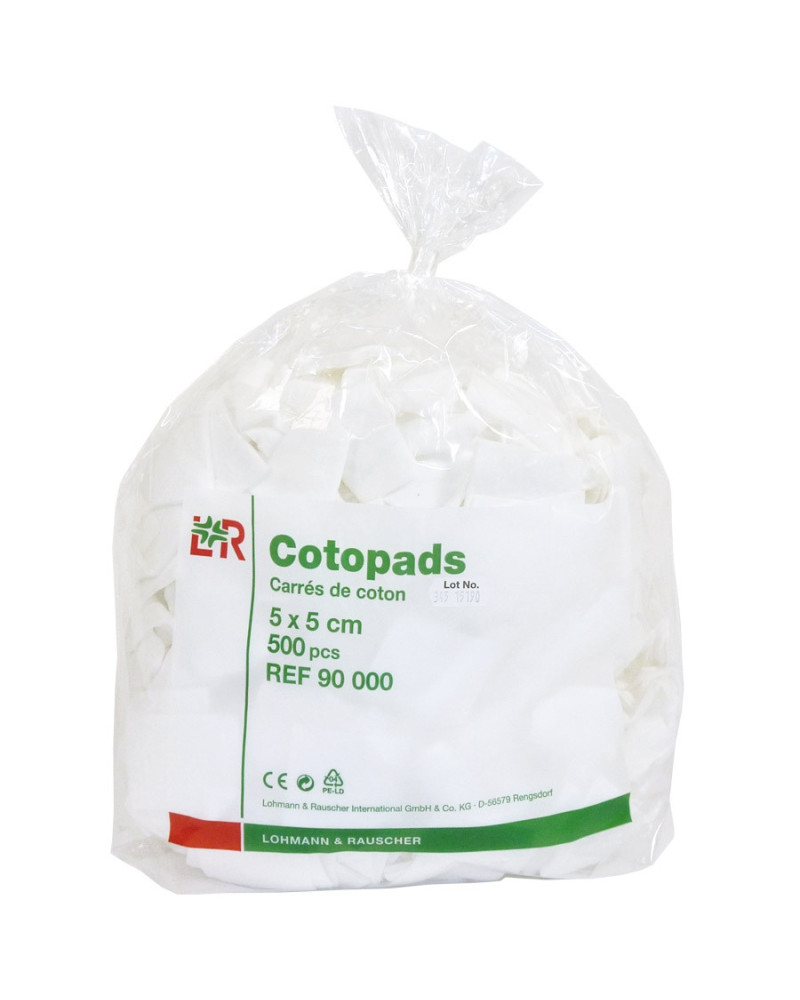 Carrés et rectangles de coton Cotopad Lohmann Rauscher | Socimed