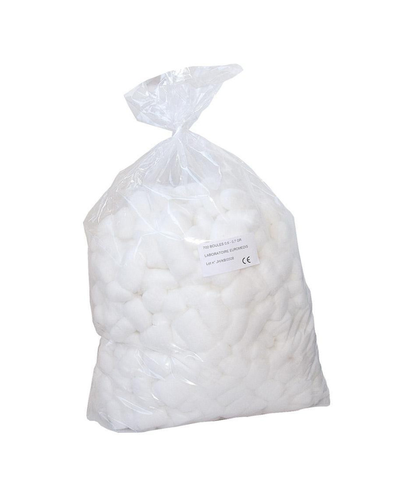 Boules de coton non stériles Euromedis sachet 700 450g | Socimed
