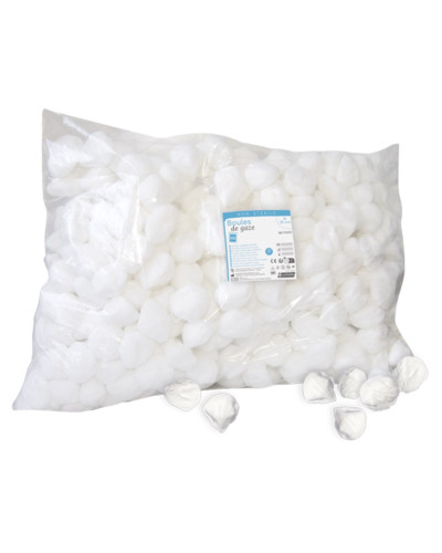 Boules de gaze non stériles Euromedis 100% coton sachet 500 | Socimed