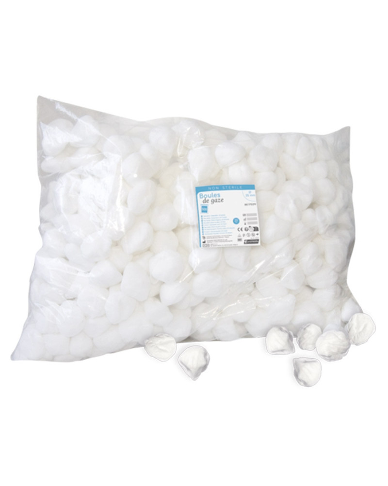 Boules de gaze non stériles Euromedis 100% coton sachet 500 | Socimed