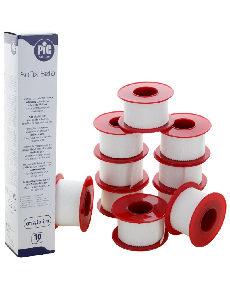 Sparadrap oxyde de zinc Soffix Seta PIC soie blanche | Socimed