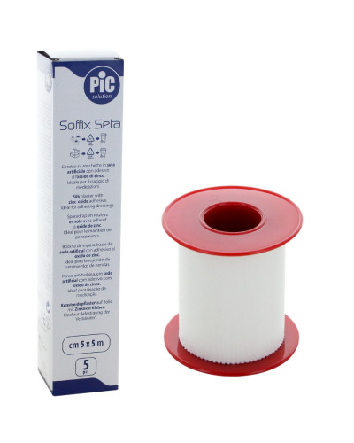 Sparadrap oxyde de zinc Soffix Seta PIC soie blanche | Socimed