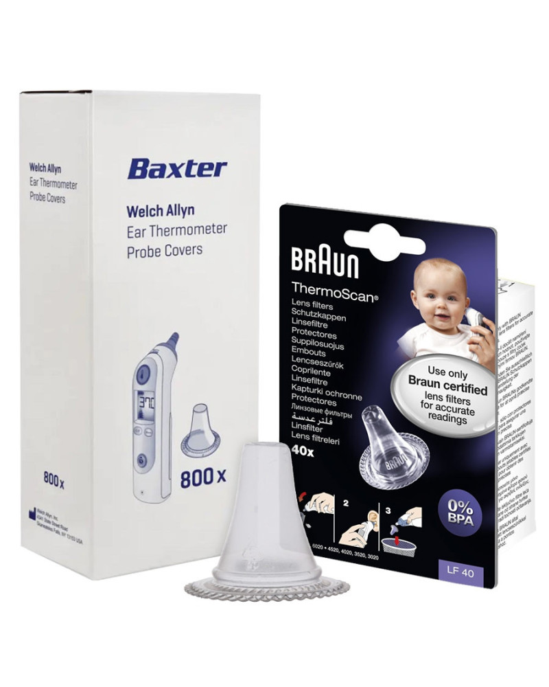 Protecteurs de sonde pour thermomètres auriculaires Braun | Socimed