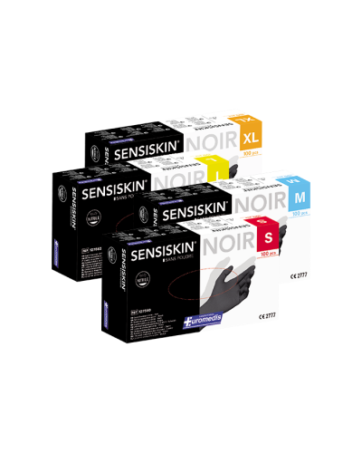 Gant d'examen en nitrile sans poudre 240mm - SENSISKIN NOIR