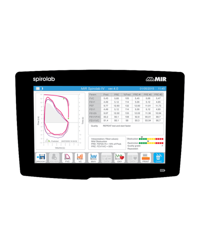 Spiromètre de table MIR New Spirolab écran tactile 7" | SOCIMED