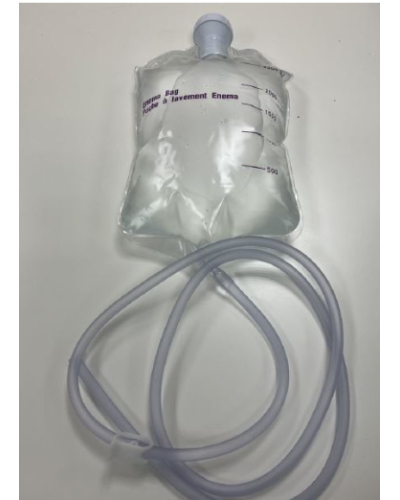 Poche à lavement ENEMA HELTIS LINE avec  bouchon à  vis et tubulure
