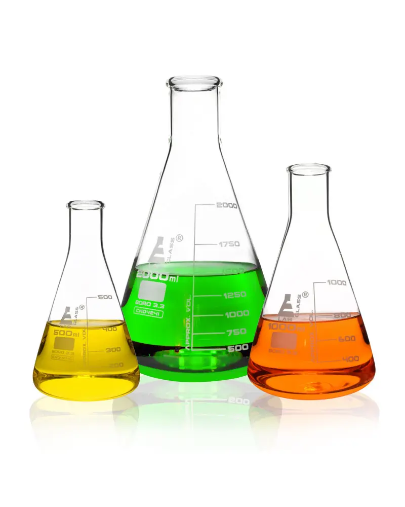 Fiole Erlenmeyer à col large, avec graduations 500 ml