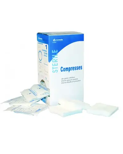SOINEO COMPRESSES STÉRILES Non Tissée 4 Plis 10 X 10cm Boite De 50