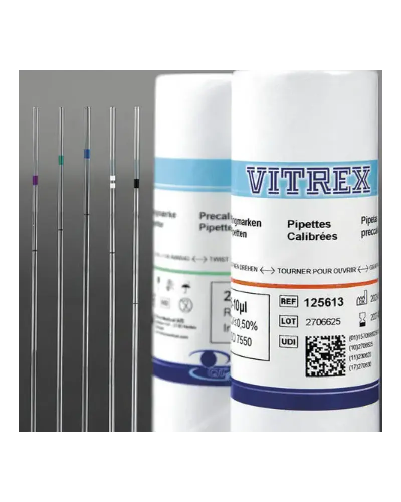 Micropipettes capillaires VITREX 200 ± 0,25 %