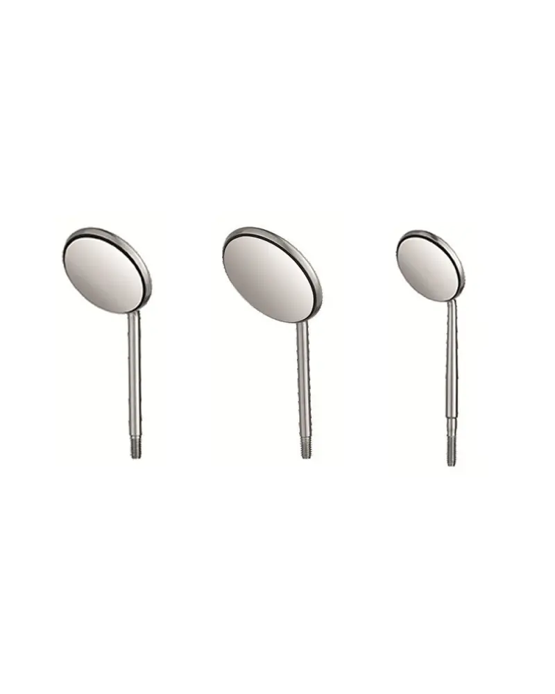Lot De 10 Miroirs Dentaires #4 - Poignée Silicone, Acier Inox, Pour Dentistes/hygiénistes