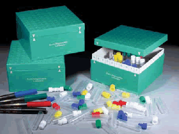 Boîtes à congélation en carton hydrophobe pour microtubes